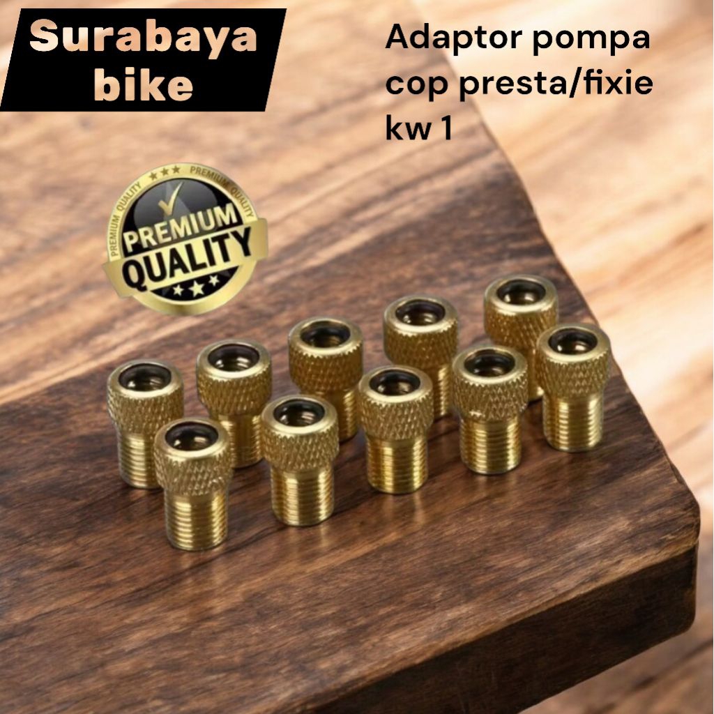 ADAPTOR POMPA COP/PENTIL PRESTA/FIXIE BAHAN KUNINGAN KW1 HARGA PER PCS