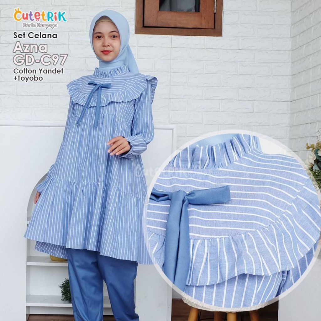 NEW ARRIVAL Setelan Celana Anak Perempuan/ Set Tunik Celana Anak Remaja 11-15 Tahun