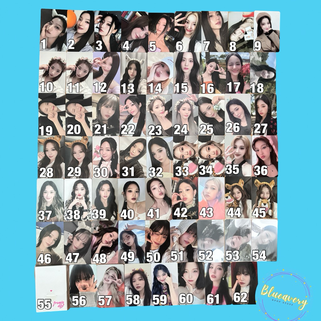 [READY STOCK] fromis_9 saerom gyuri hayoung jiwon jisun seoyeon chaeyoung nagyung jiheon photocard p