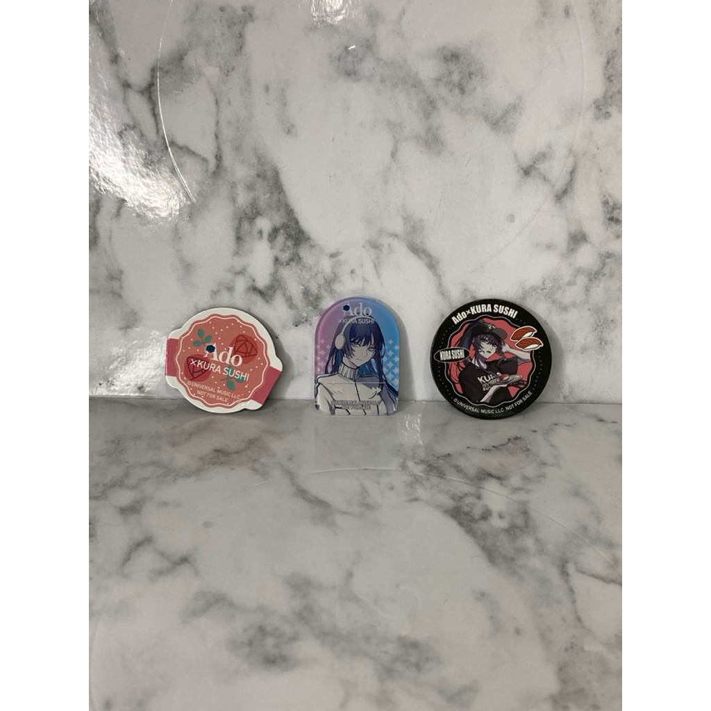 Ado x Kura sushi magnet fridge, keychain, & hiasan acrylic