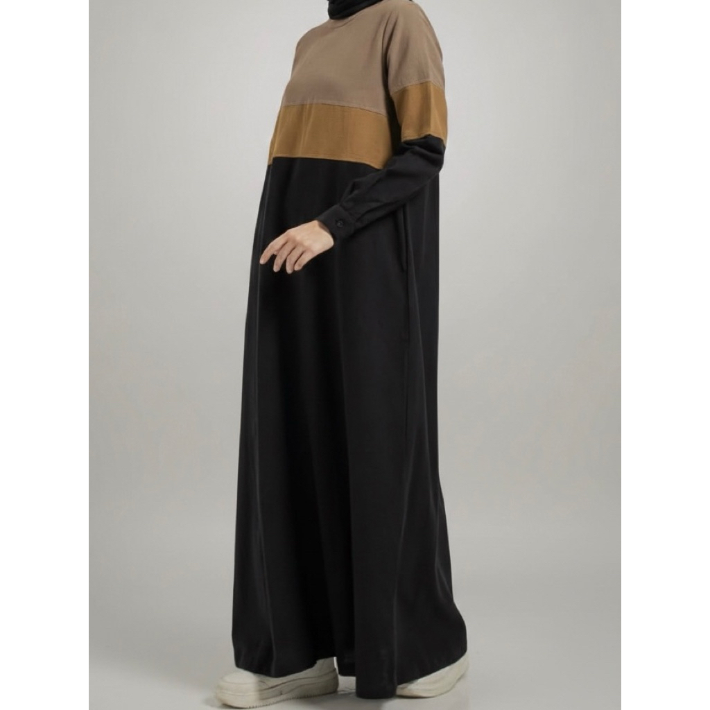 By wardah || Maryam dress | dress katun | dress simple | gamis polos | gamis katun | gamis daily