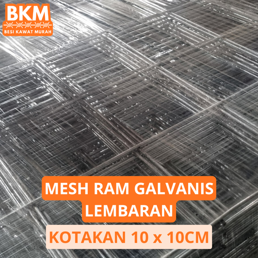 Swaylineshop Wiremesh Lembaran Lubangan 10 X 10 Cm Tebal 3 Mm - 4 Mm Wire Mesh Ram Mesh Galvanis