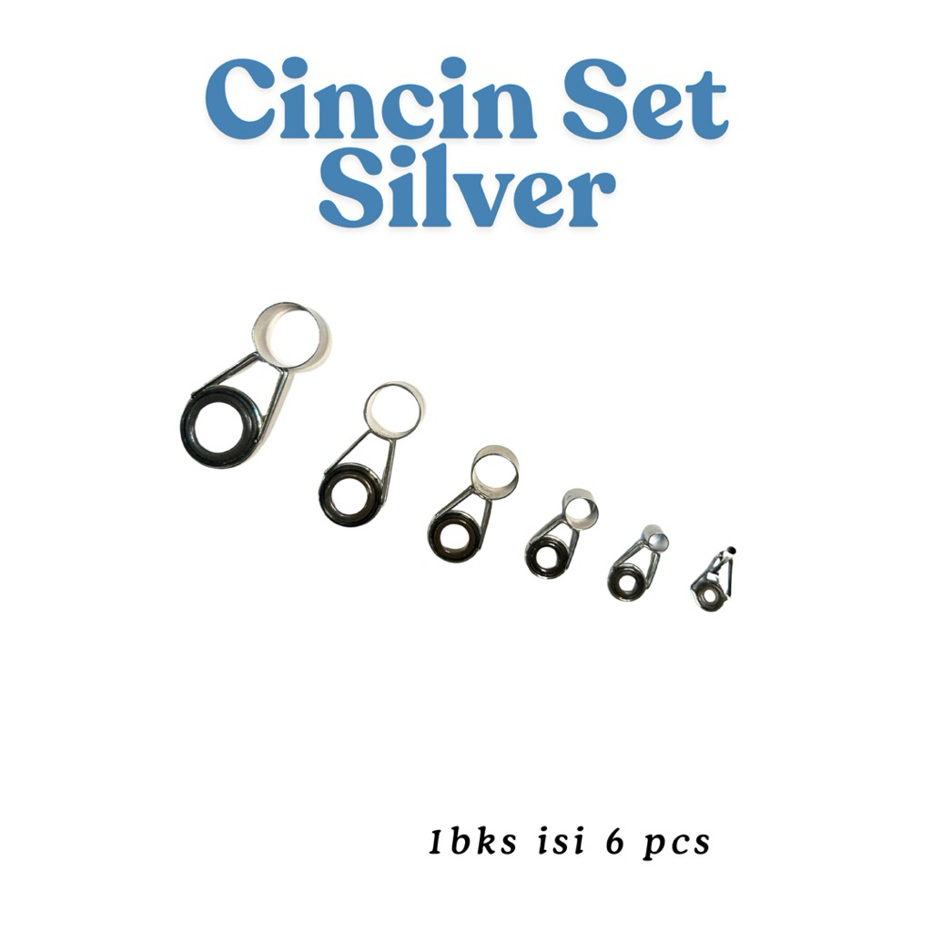 Cincin Set Antena Kolong Pancing isi 6 pcs ( 5 pcs + 1 pcs cincin ujung )