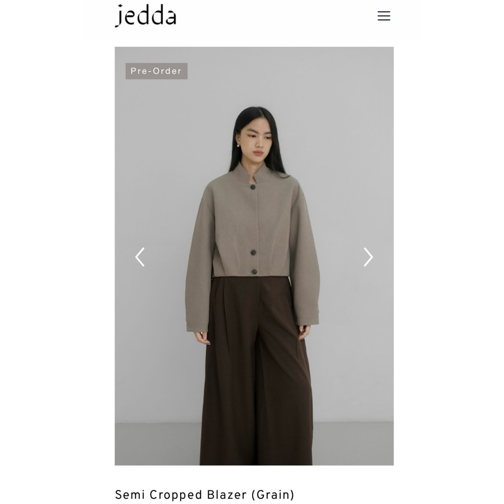 Jedda - Semi cropped blazer (Grain)