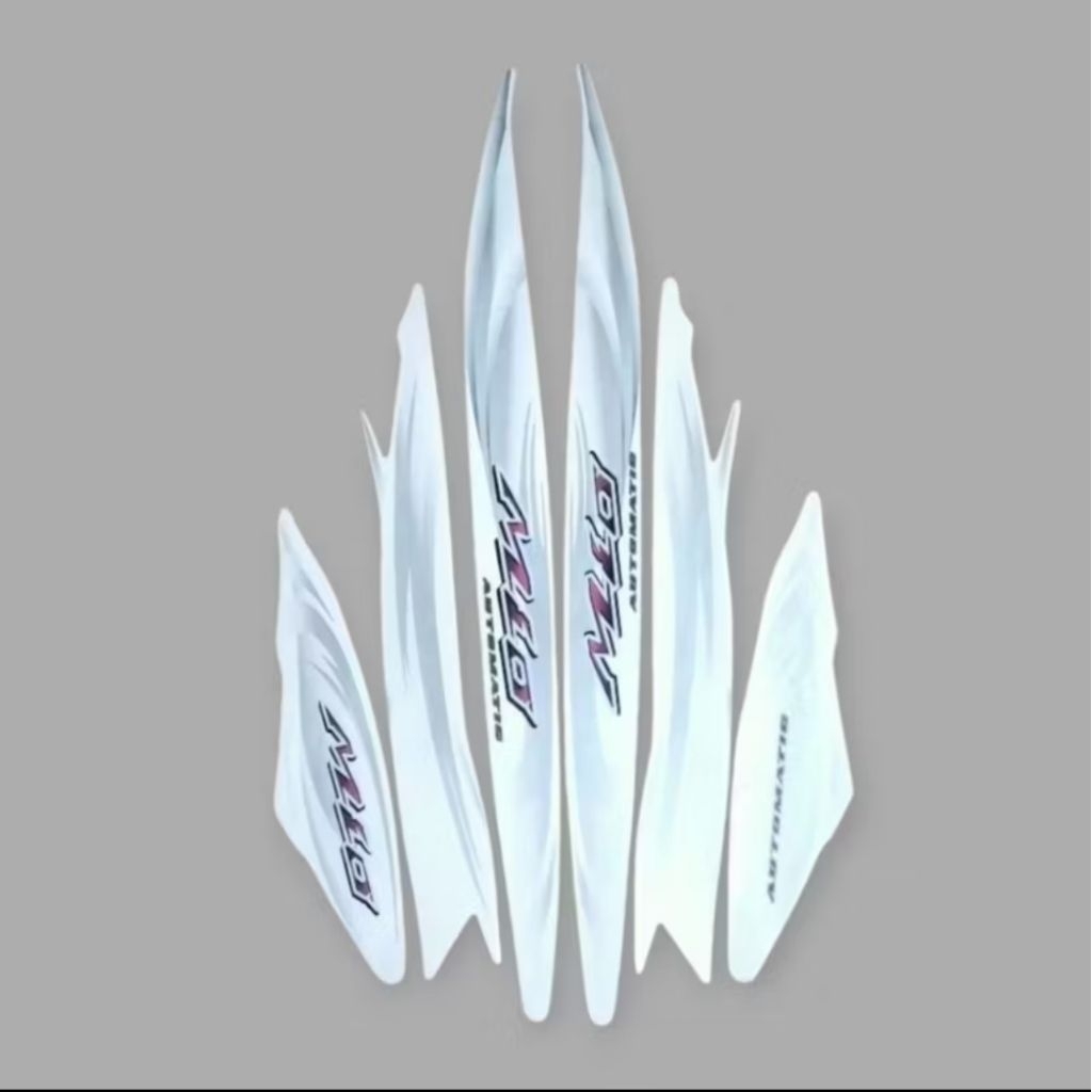 striping Yamaha Mio sporty warna putih bulu ayam