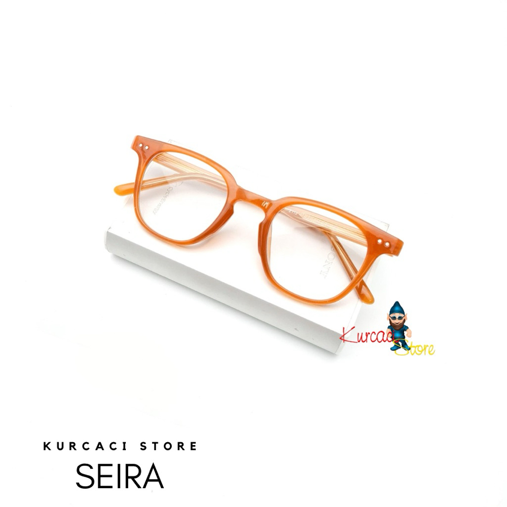 KurcaciStore, Kacamata Minus Kotak Kecil Seira Pria Wanita Bisa Diganti Lensa Minus Antiradiasi