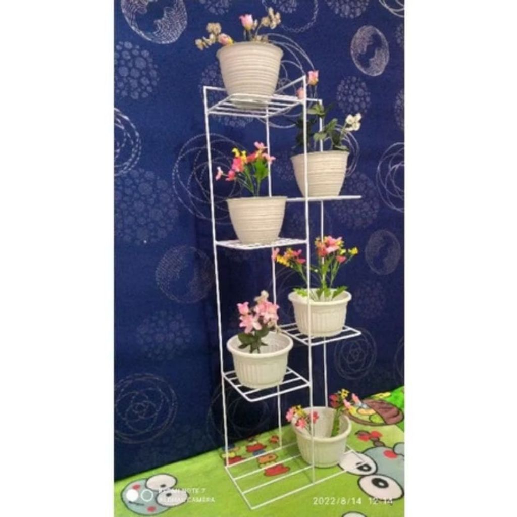 Rak Bunga Besi 6 Susun - Anti Karat, Tahan Panas, Serbaguna