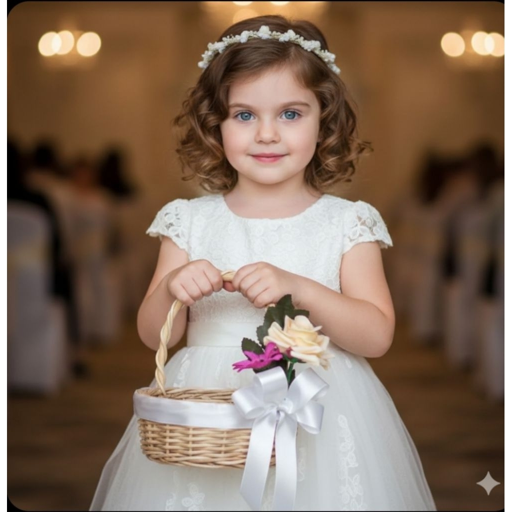 Keranjang Tabur Bunga Pengantin Rotan