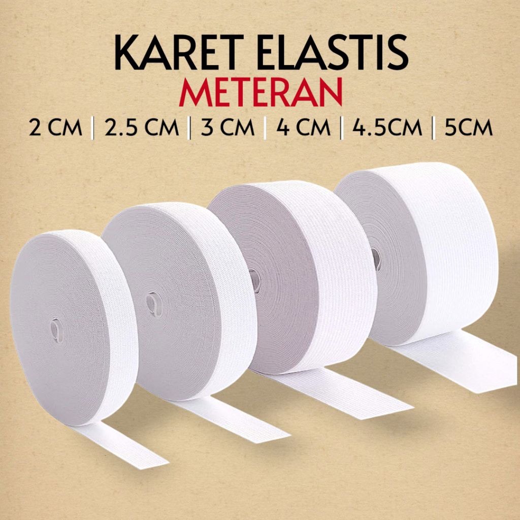 Karet Elastis Meteran | 2 cm - 5 cm