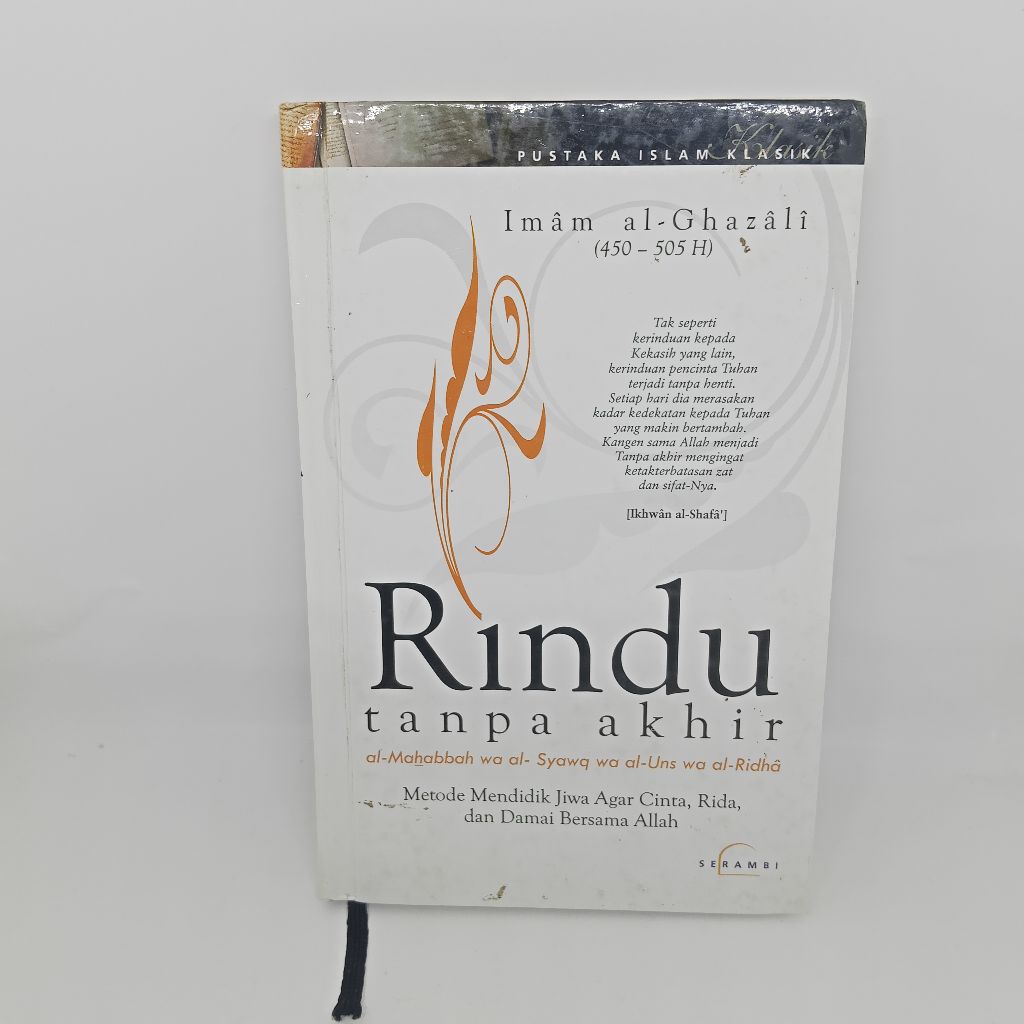 rindu tanpa akhir.pustaka islam klasik
imam al ghazali.