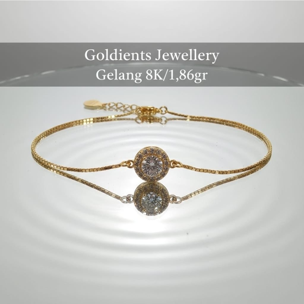 gelang solitaire //emas asli 8k