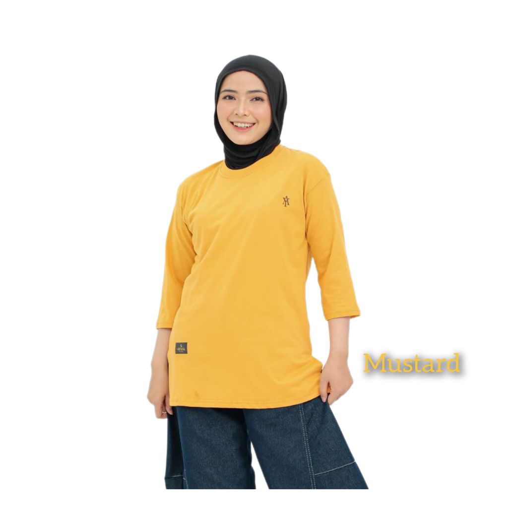 Kaos Wanita Oversize Lengan 7/8 | Kaos Oversize Jumbo | Kaos Semi Tunik