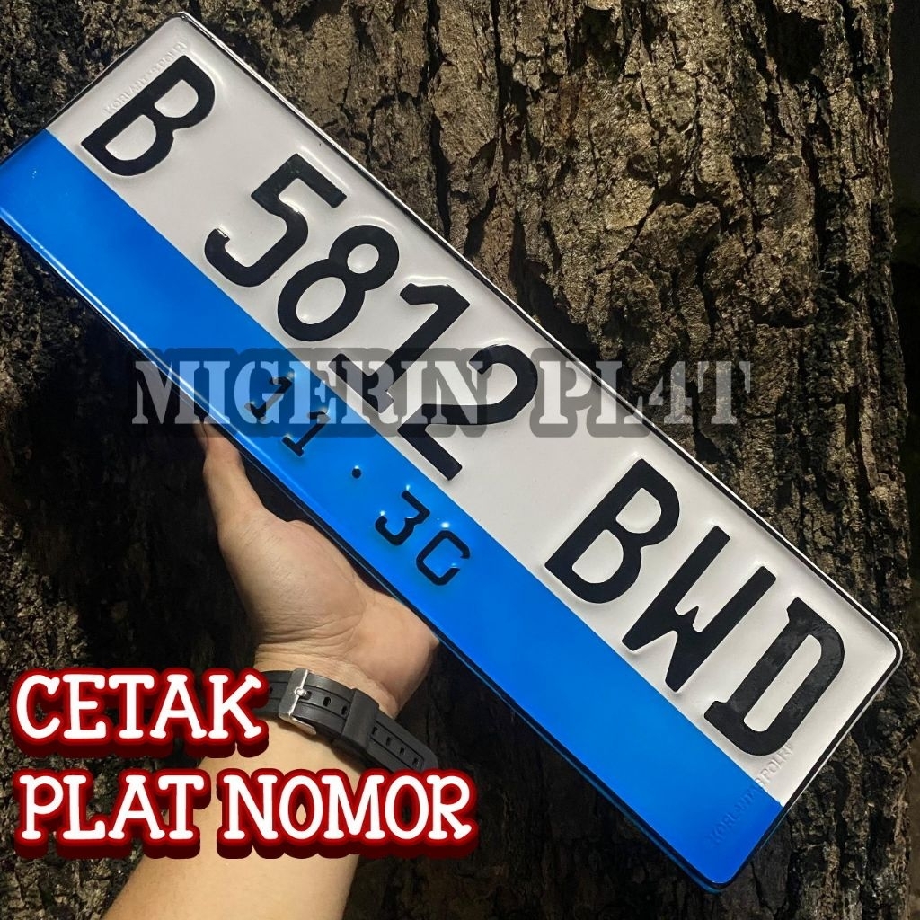 Bikin PL4T NO Mobil instan standar untuk mobil listrik (dasar putih dan biru)