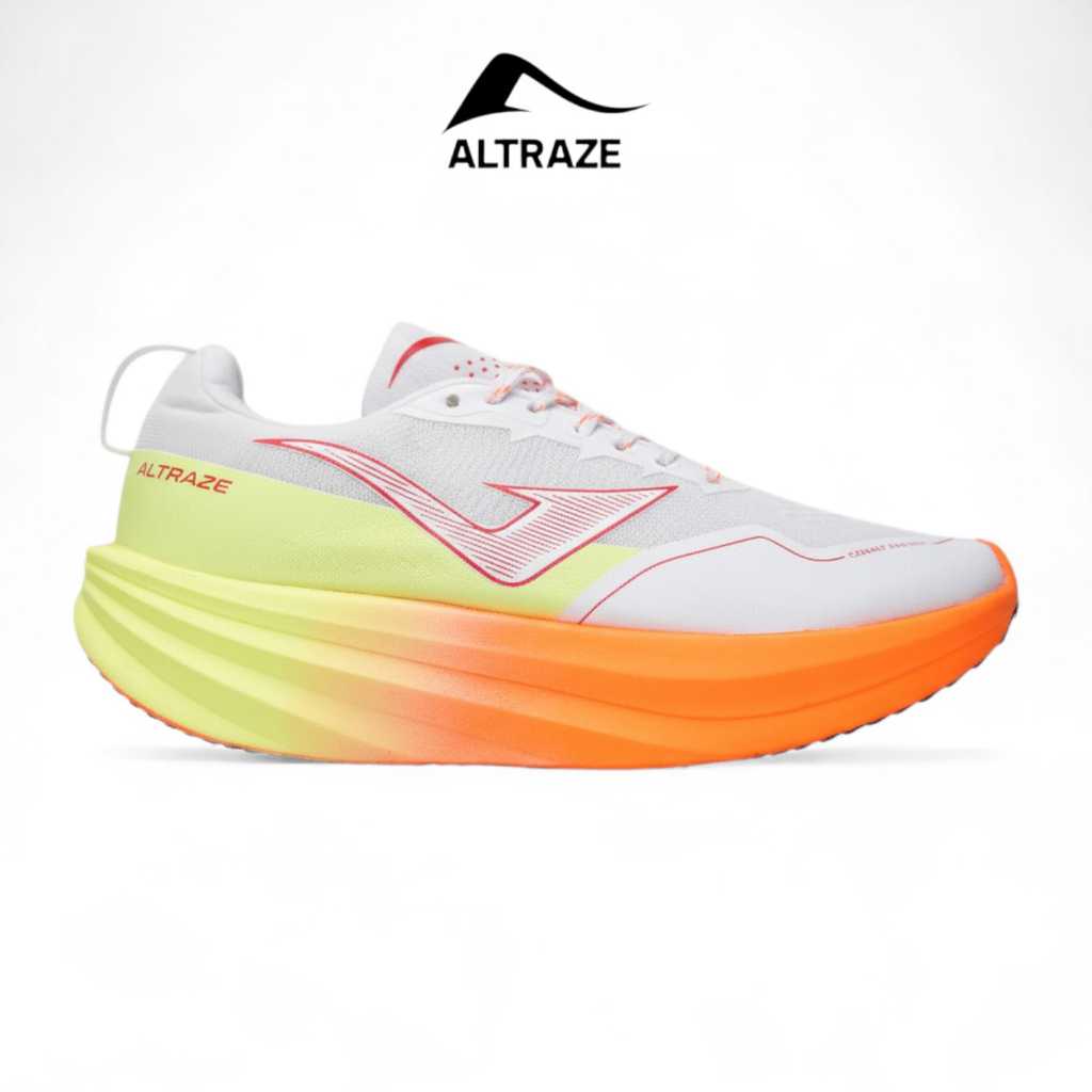 Altraze Cobalt Pro Putih Orange Stabilo - Sepatu Sneakers Kasual Sporty Running Jogging Olahraga Pri