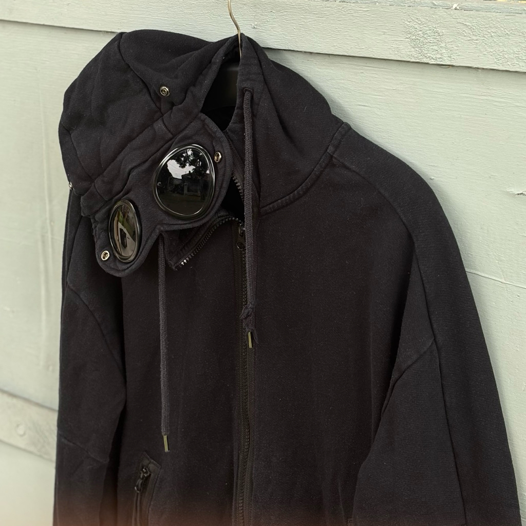 Cp Company Diagonal Raised Fleece Goggle Hoodie Bekas