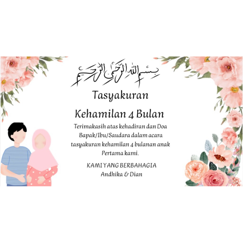 Sticker 4 bulanan Tasyakuran Kehamilan