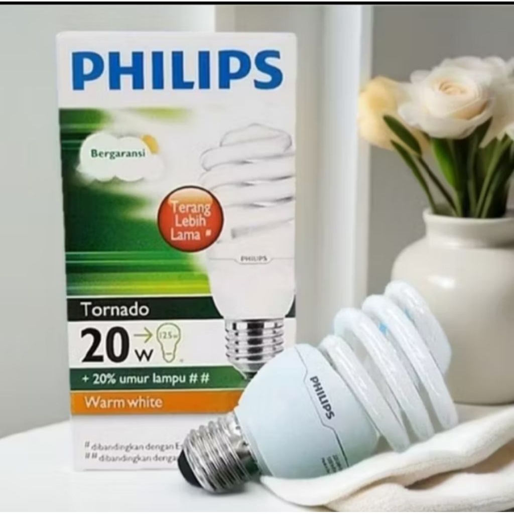 Lampu Philips 20 Watt Cahaya Kuning E27