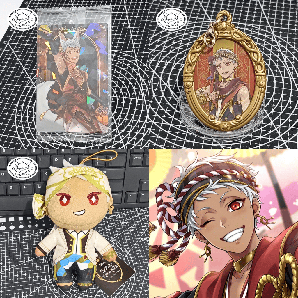 Twisted Wonderland Official Merch Halloween Wafer Card, EX Sega Nui & Can Badge Kalim Al Asim