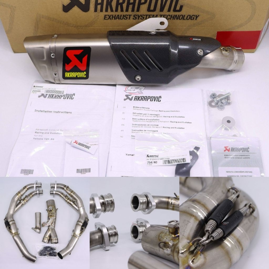 KNALPOT AKRAPOVIC YAMAHA R6 EVOLUTION LINE FULLSYSTEM FULL TITANIUM