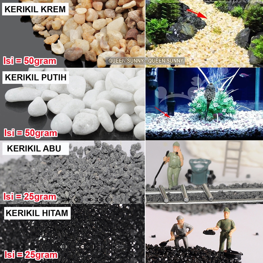 TOPPING BATU / KERIKIL untuk LANSKAP JALAN RAYA ASPAL - REL KERETA API - BATU AKUARIUM - PEMANDANGAN