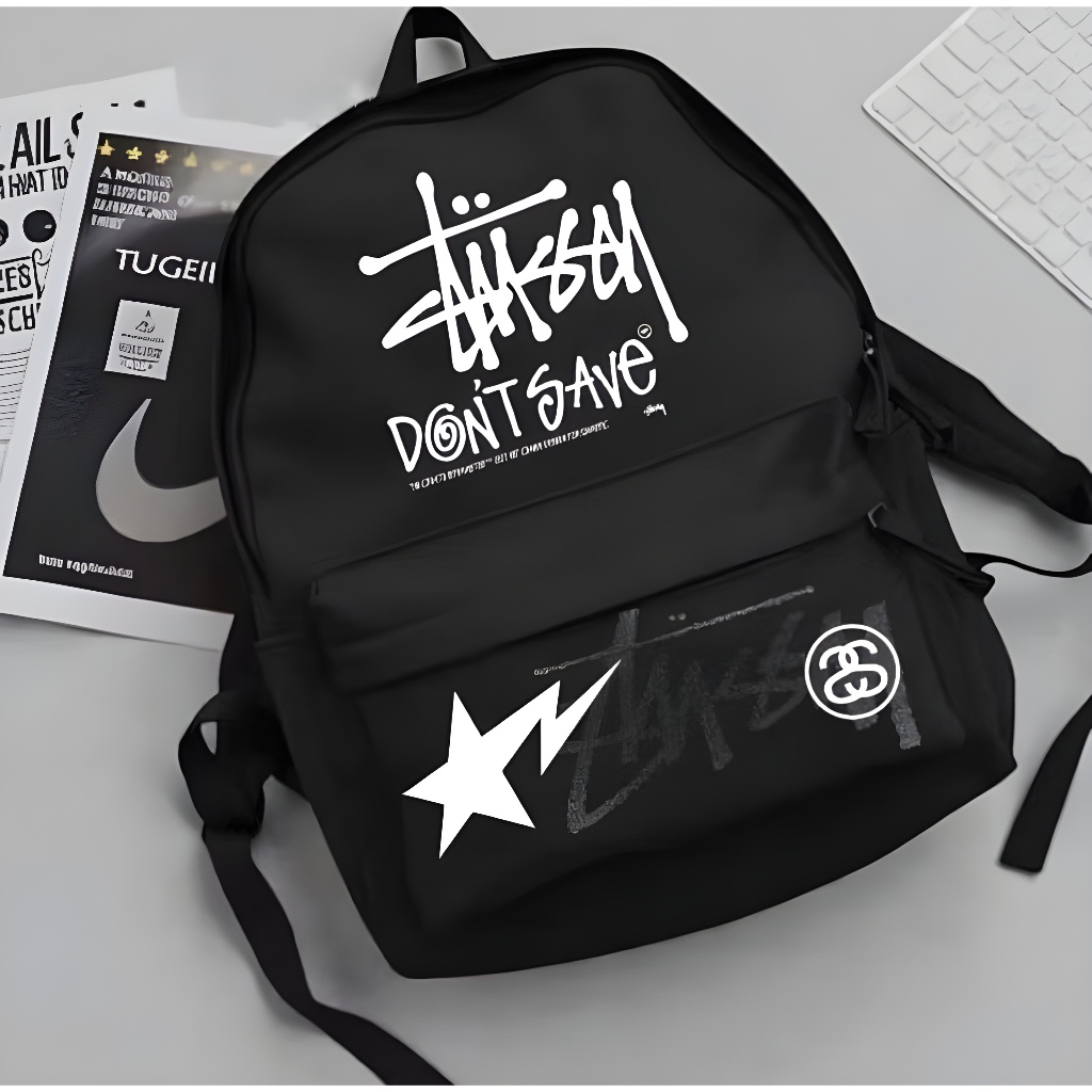 Tas Ransel Pria Stussy Edgy Termurah 2026 Backpack Gendong Kekinian STUSSY Logo Kece Termurah Besik 