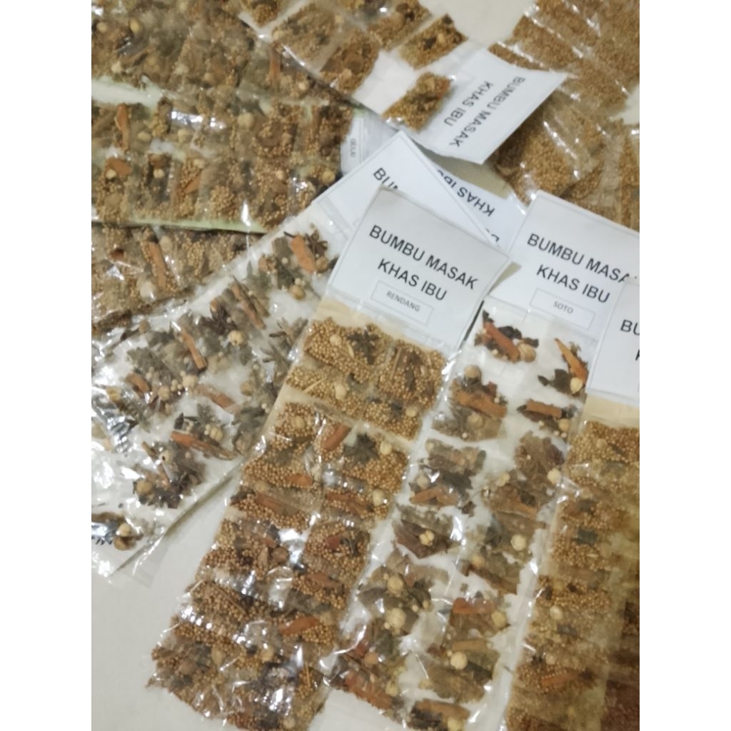 Bumbu Rempah Racikan Alami Kemasan Renceng Isi 20  Rendang Gulai Soto Dll