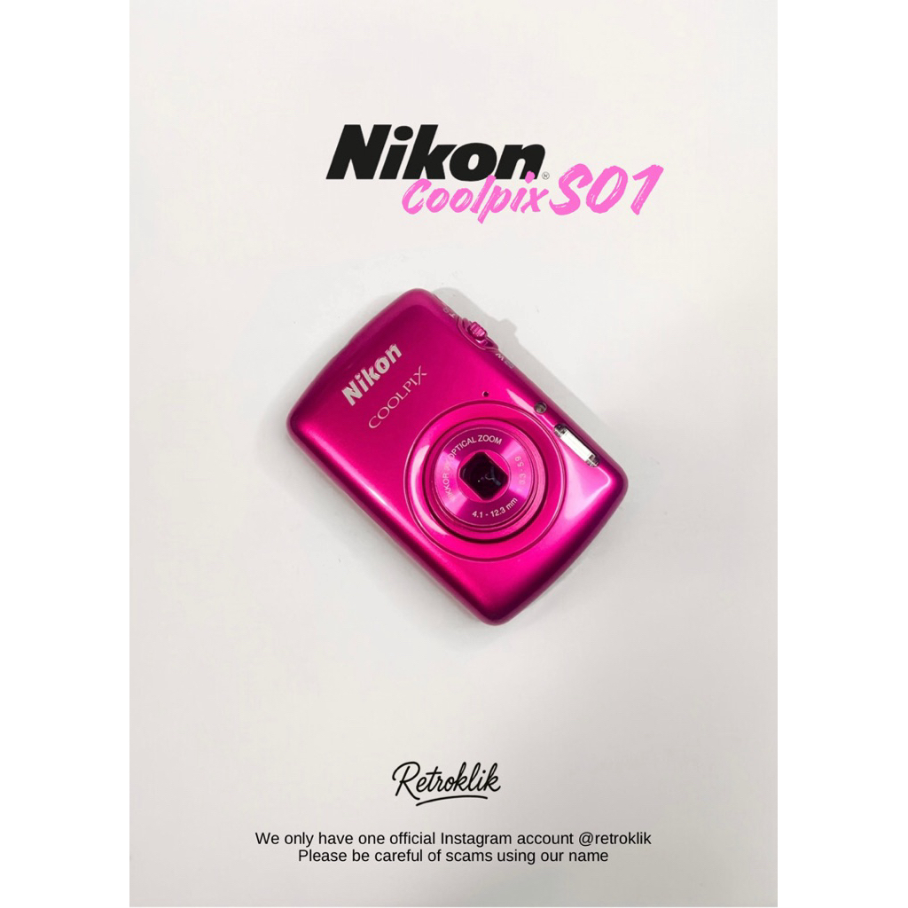Kamera Digicam Nikon Coolpix S01 Baby Pink