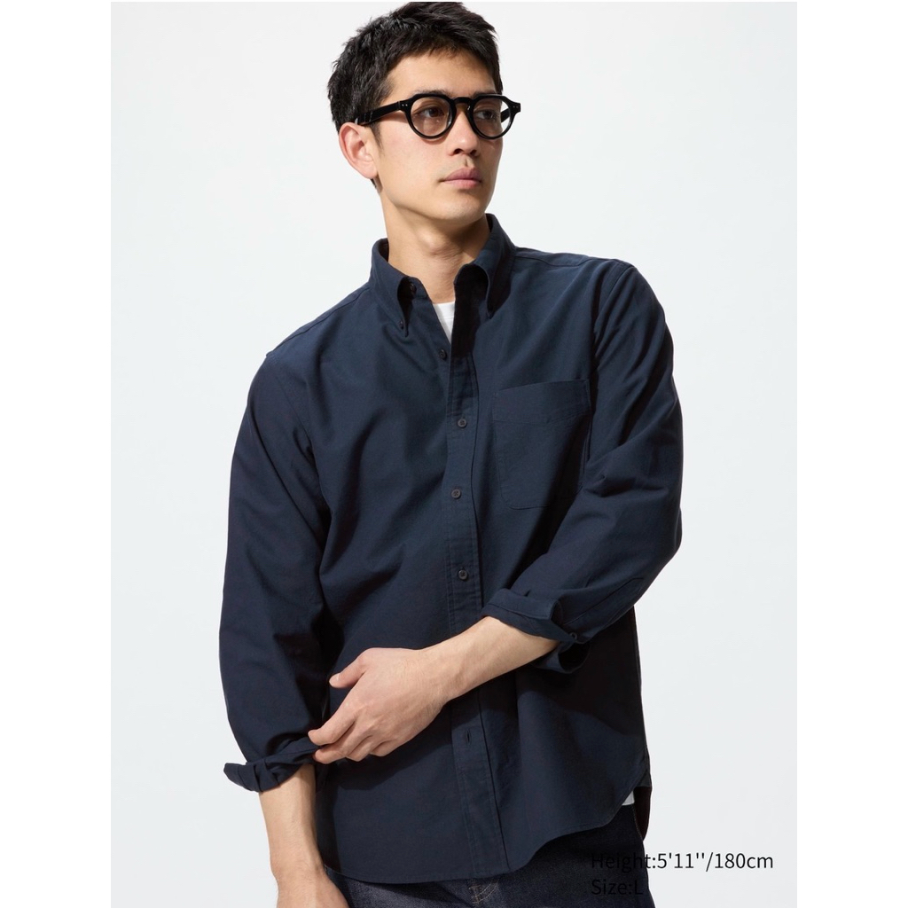 Uniqlo Oxford Shirt | Long Sleeve Regular Fit Unisex