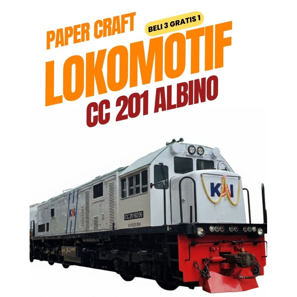 PAPERCRAFT LOKOMOTIF KERETA | BELI 3 GRATIS 1