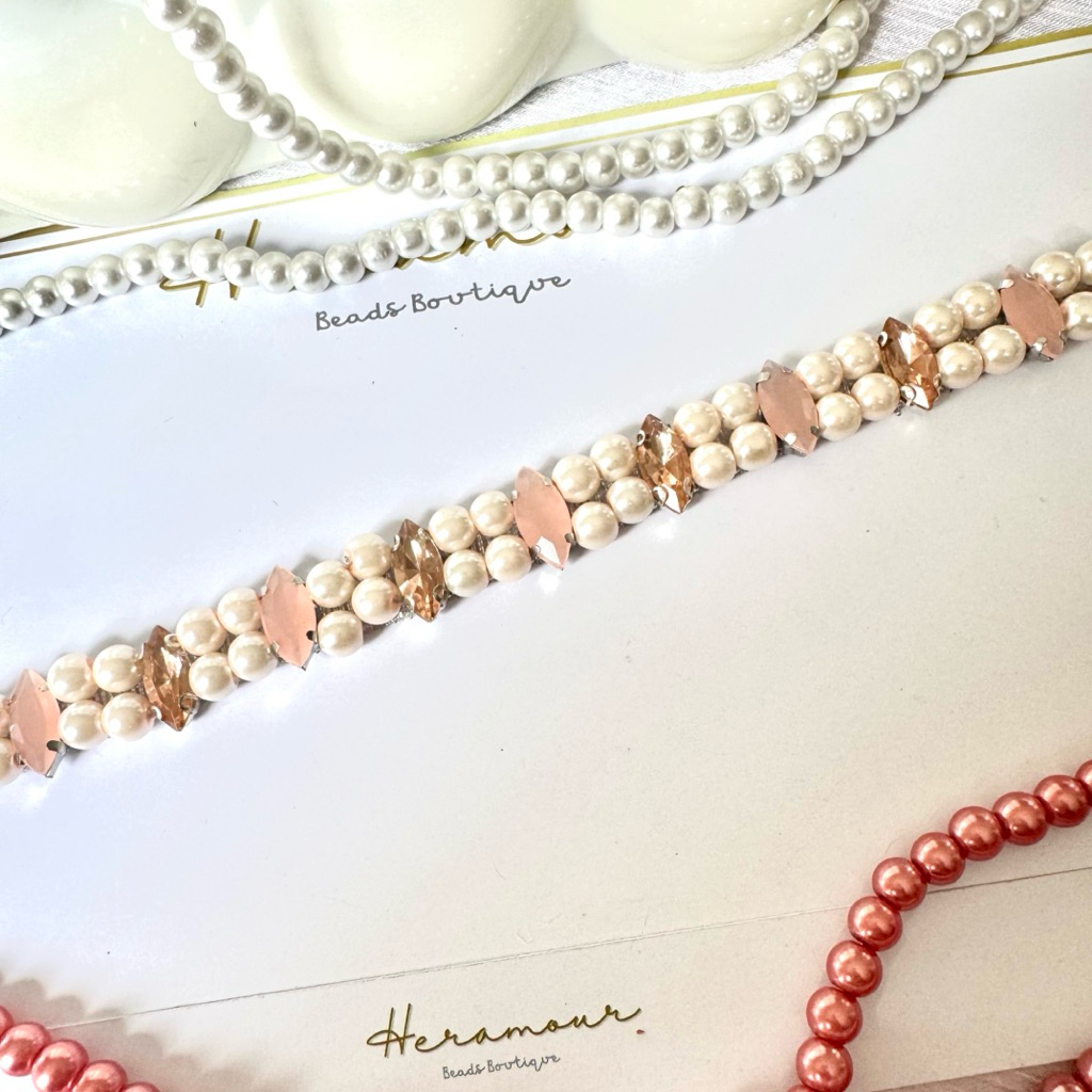 Payet Rangkai W22 / Renda Mutiara / Rangkai Mutiara HARG PER 1 CM