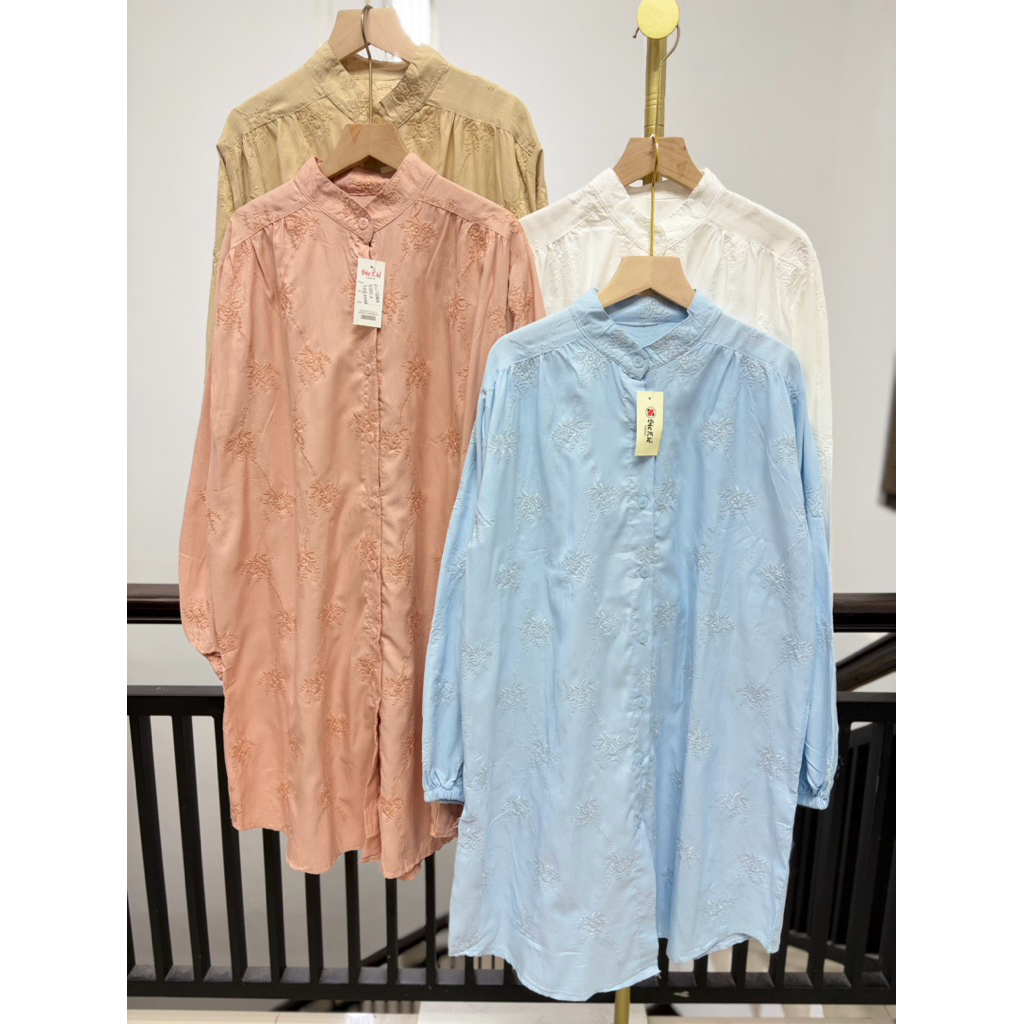 Dinara Tunik / tunik katun bordir / tunik bordir / atasan katun bordir / atasan muslimah / tunik kat