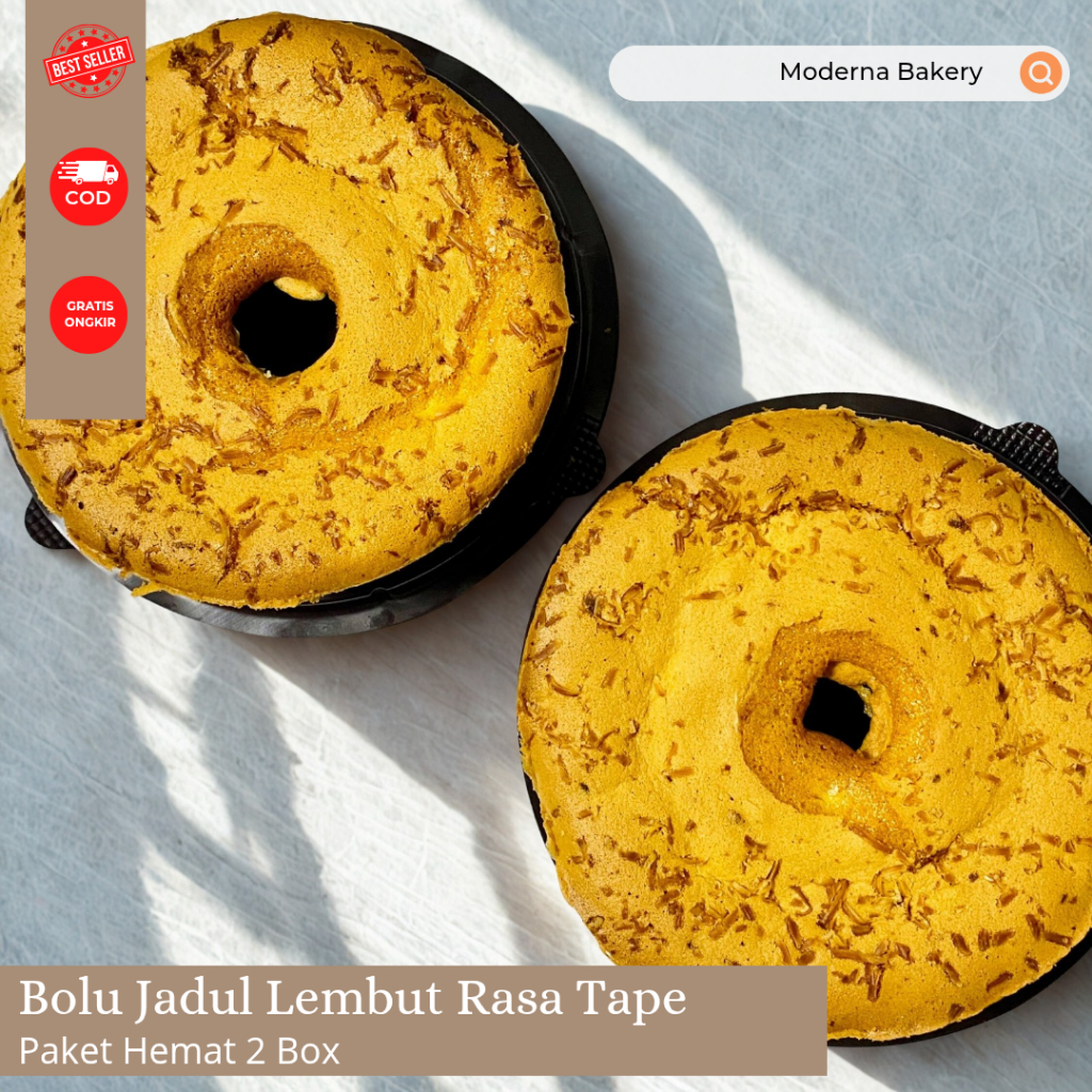 Paket Hemat 2 Box Bolu Jadul Rasa Tape Ukuran 16cm