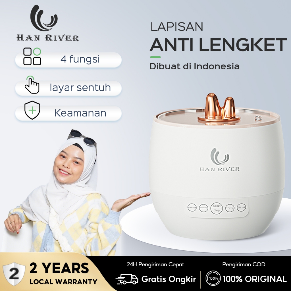 HAN RIVER HRRC04 Rice Cooker Mini 1L Pink