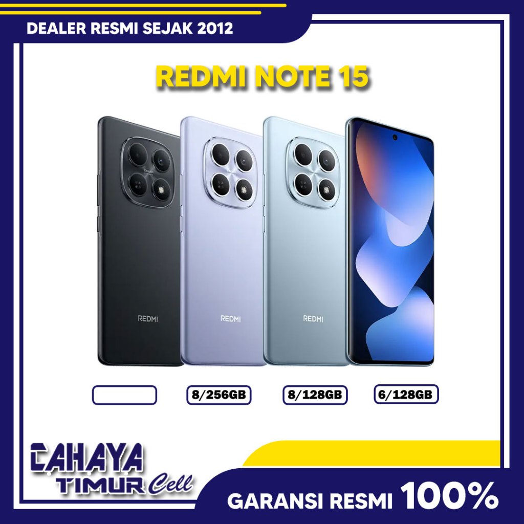XIAOMI REDMI NOTE 15 RAM 8/128GB - 8/256GB SMARTPHONE GARANSI RESMI