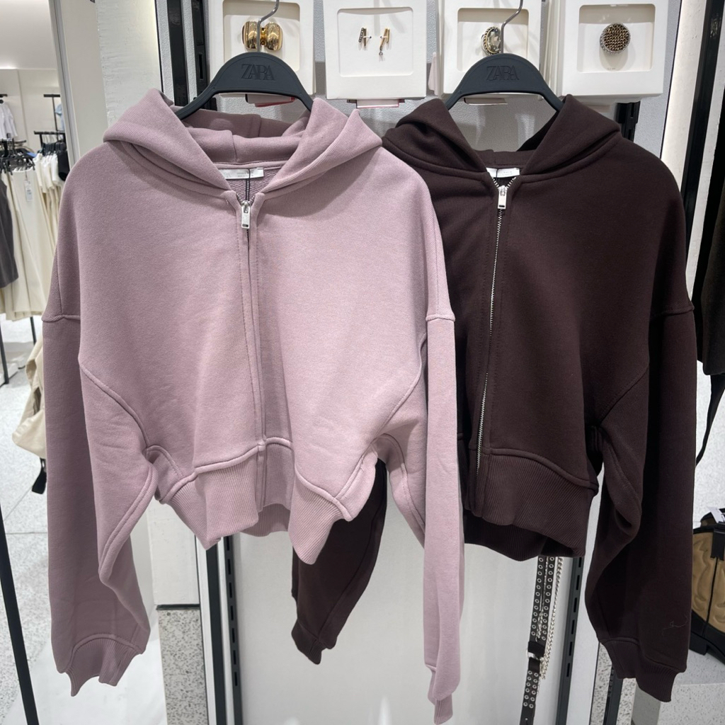 Hoodie Zipper ZARA Women jastip (jasa titip)
