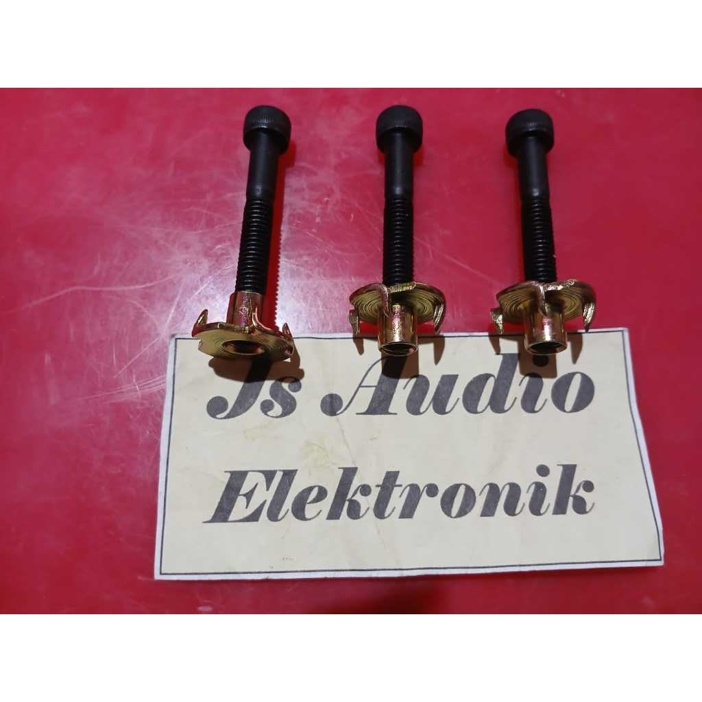 Baut speaker 15 & 18 inch  baut L (bulat 6×40)+ mur cakar m6