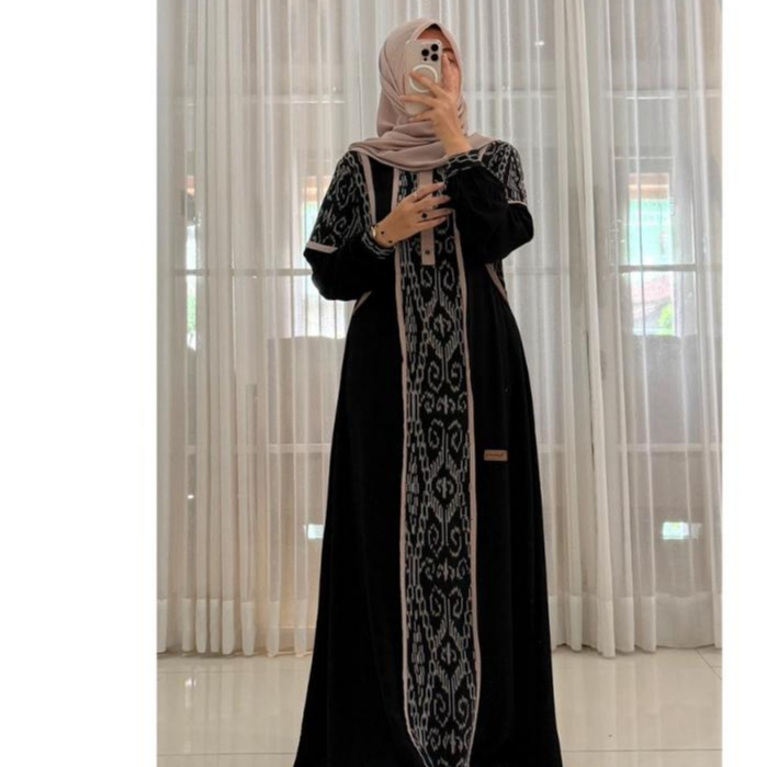 Nadheefa Store Dress Troso Hitam Desember