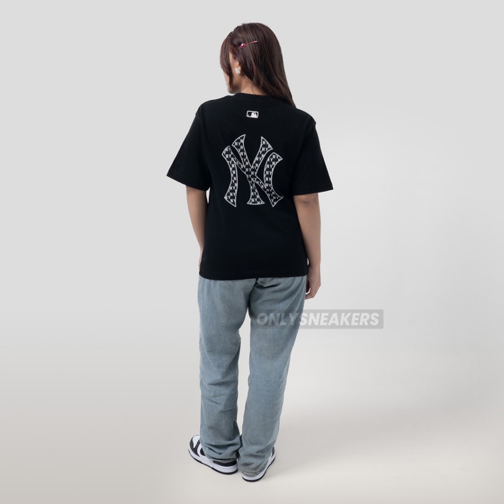 MLB CLASSIC MONOGRAM BIG LOGO NEW YORK YANKEES BLACK TEE