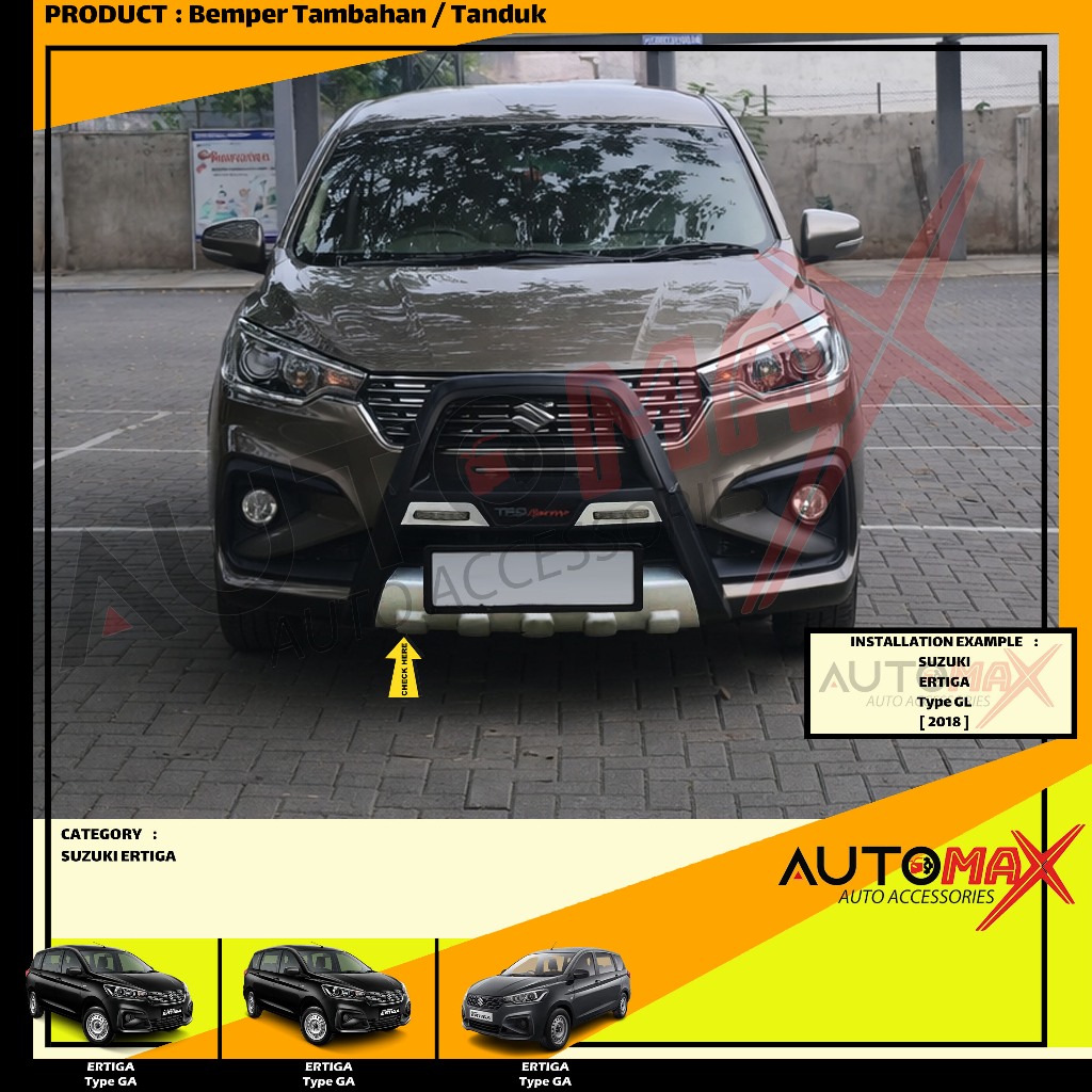BEMPER DEPAN TAMBAHAN / TANDUK TRD SPORTIVO (MODEL A) ALL NEW ERTIGA 2018 UP
