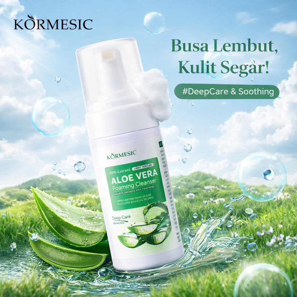 [100% ORI] BPOM Kormesic Aloe Vera Foaming Cleanser