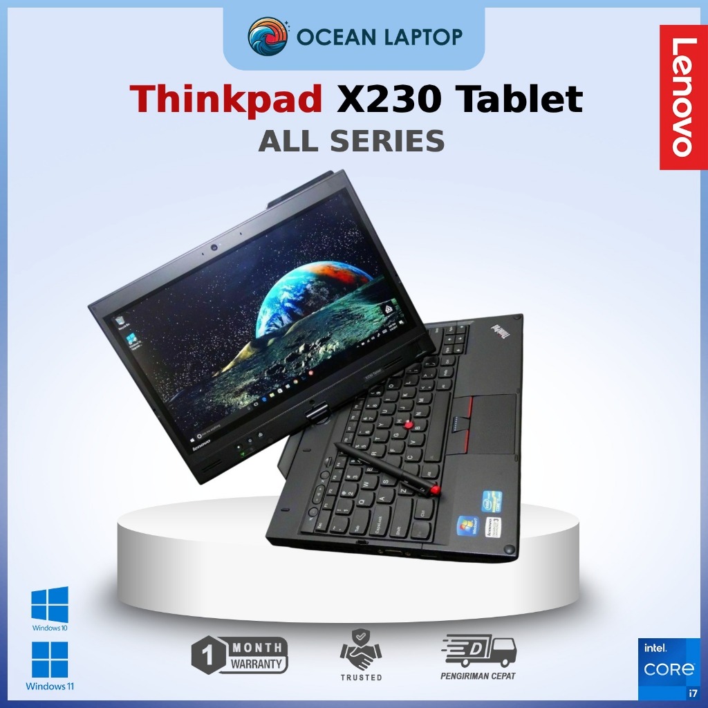 PROMO Lenovo Thinkpad X230 Tablet 2 in 1 Intel Core I7 / I5 / I3 | Gen 3 Touch RAM 8GB SSD 256GB