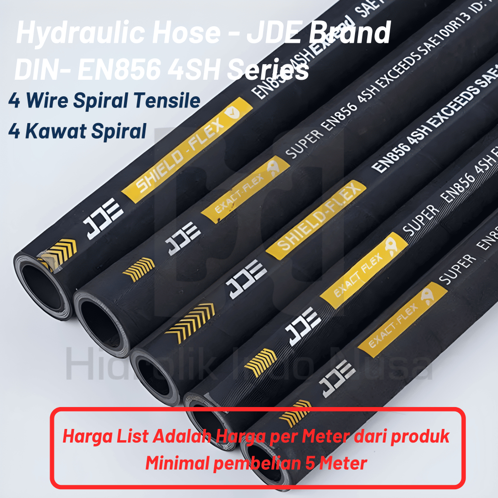 Hydraulic Hose DIN-EN856-4SH ( Size 3/4" - 2" ) / Harga Ecer  Per Meter / Hydaulic Hose R4 / Selang 