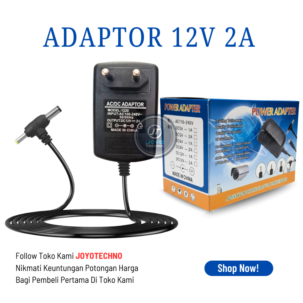 Adaptor 12V 2A Camera CCTV / Adaptor Set Top Box / Adaptor TV BOX / Adaptor Modem / Adaptor Router