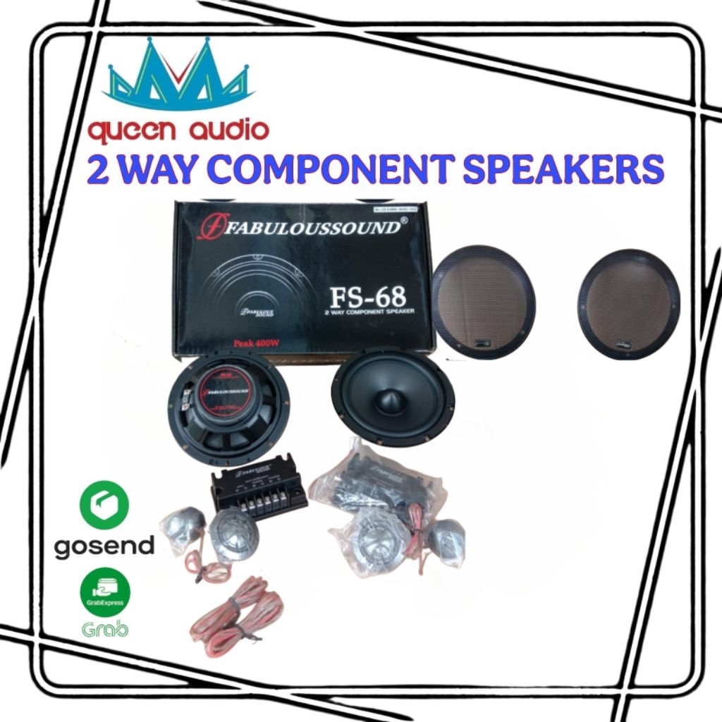 SPEAKER MOBIL 6,5" INCH 2WAY COMPONENT SPEAKER