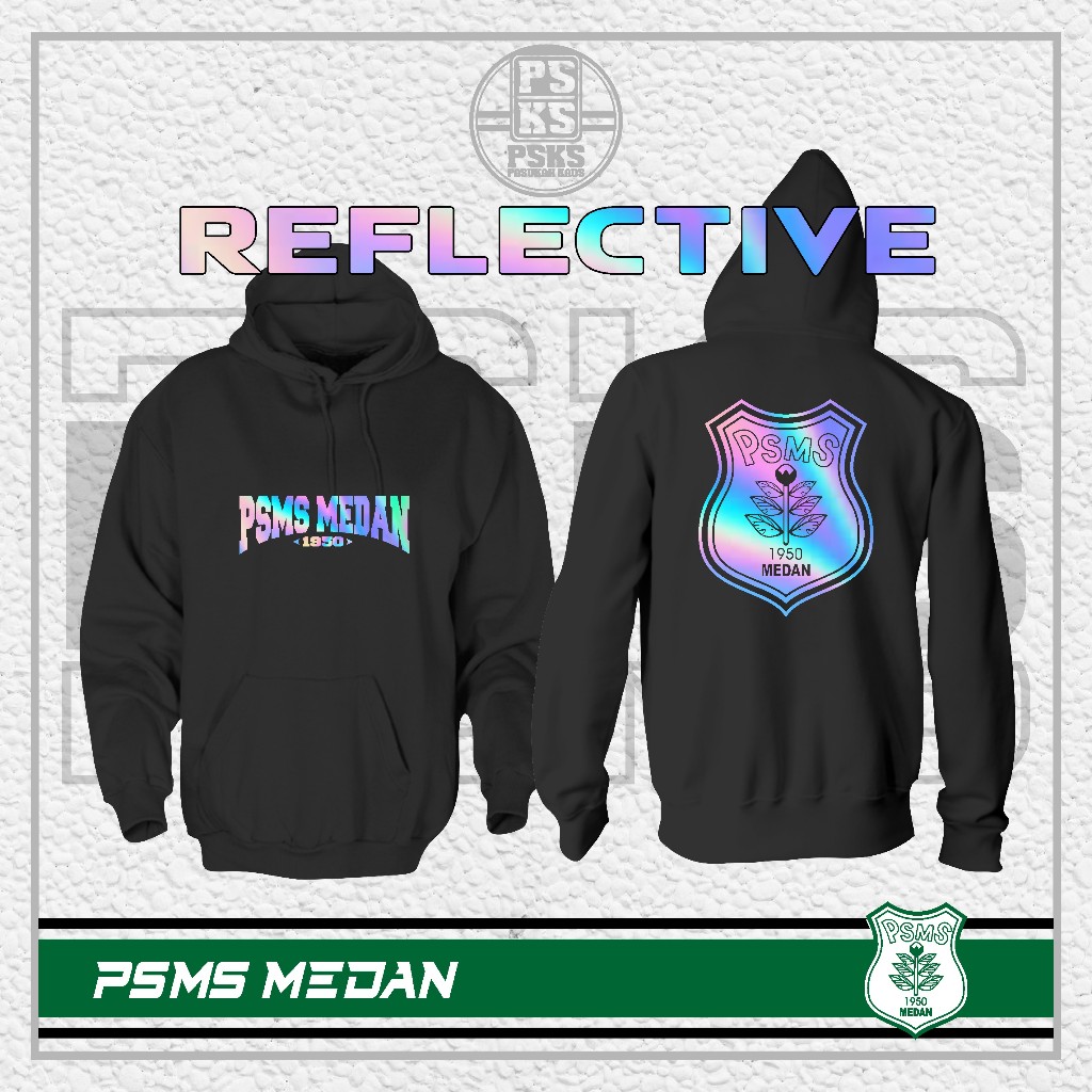 Hoodie Jaket PSMS MEDAN 1950 Reflektif || Jaket Supporter | Hooligans