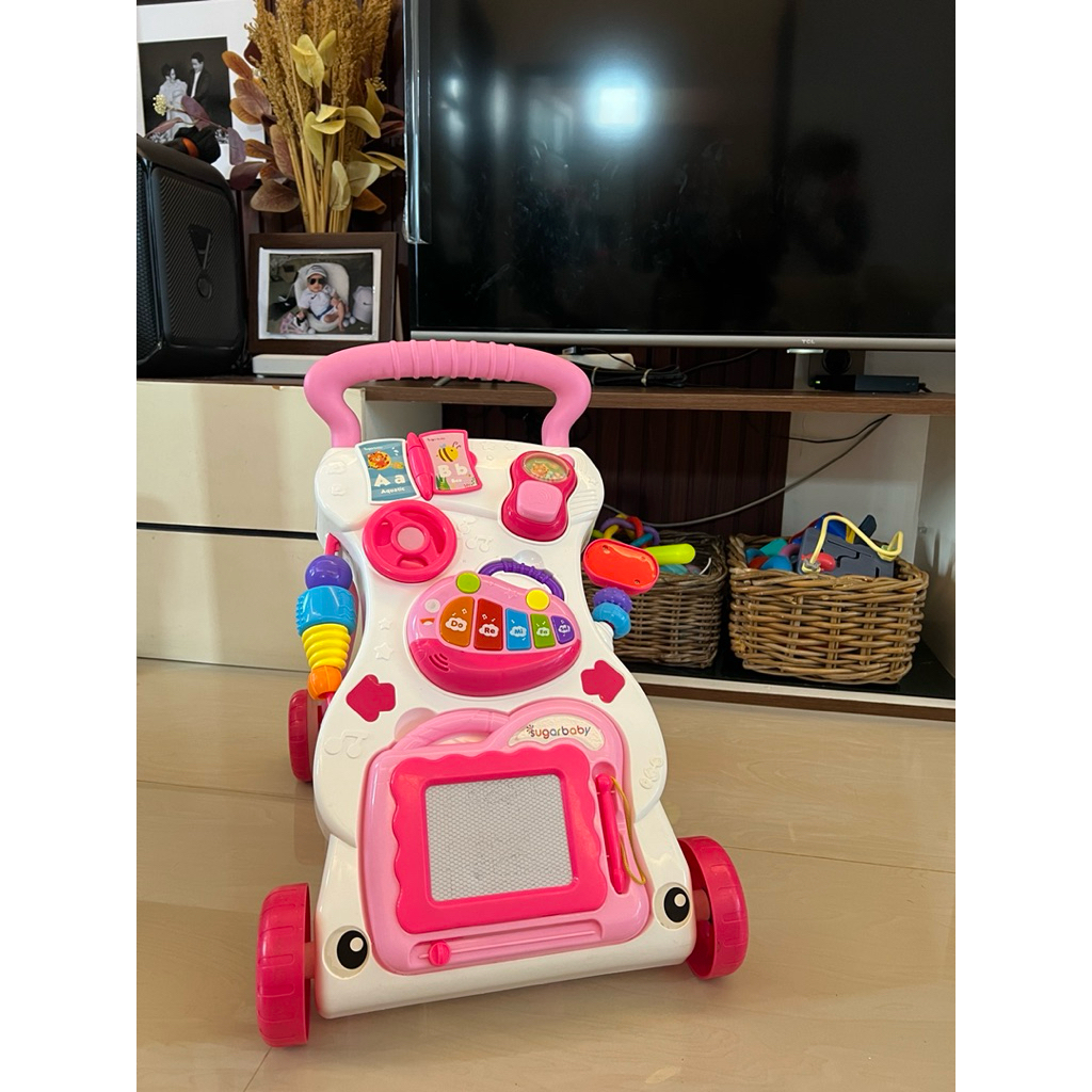 preloved baby walker sugar baby pink