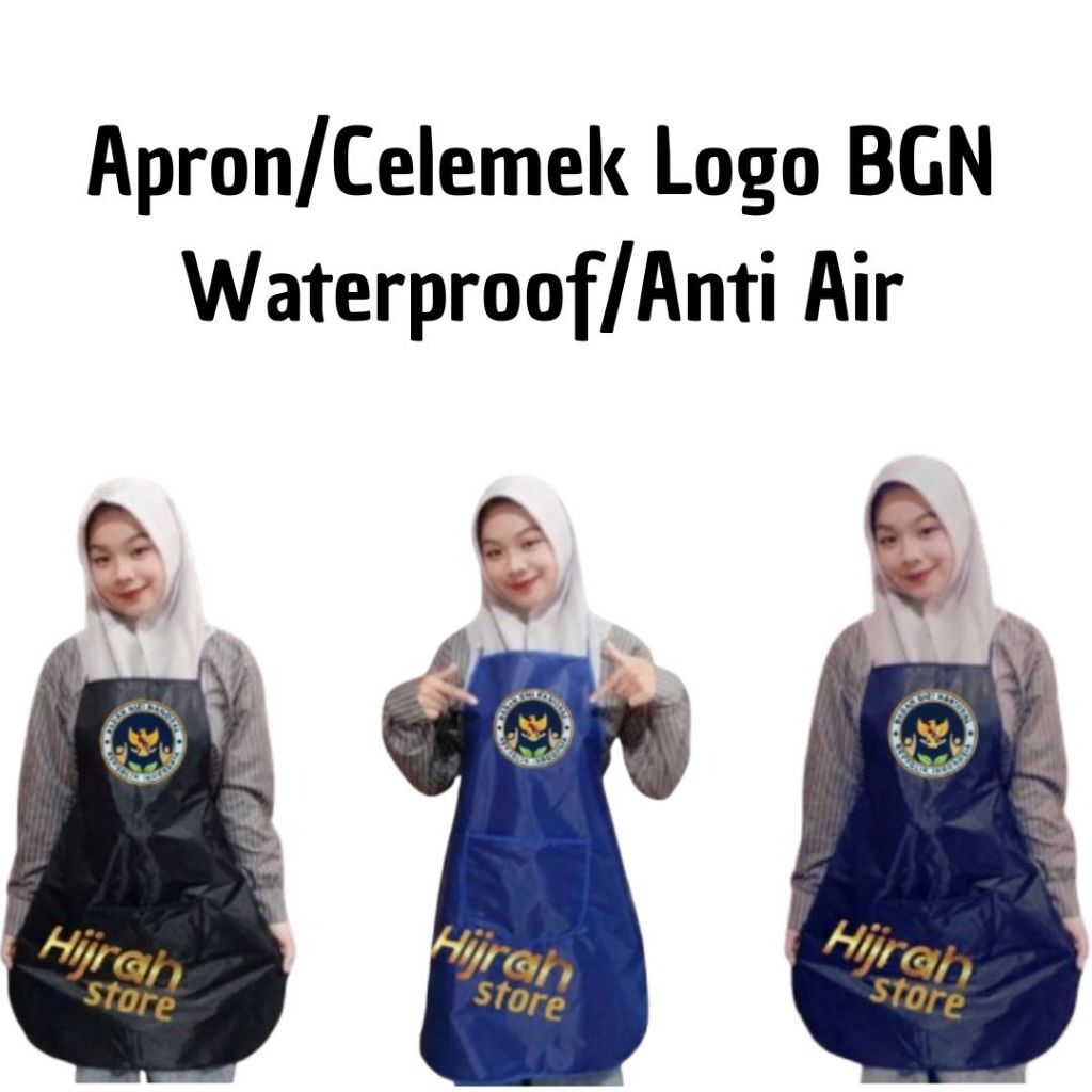 Apron BGN Waterproof Celemek Dapur MGB/SPPG Anti Air Bahan PVC