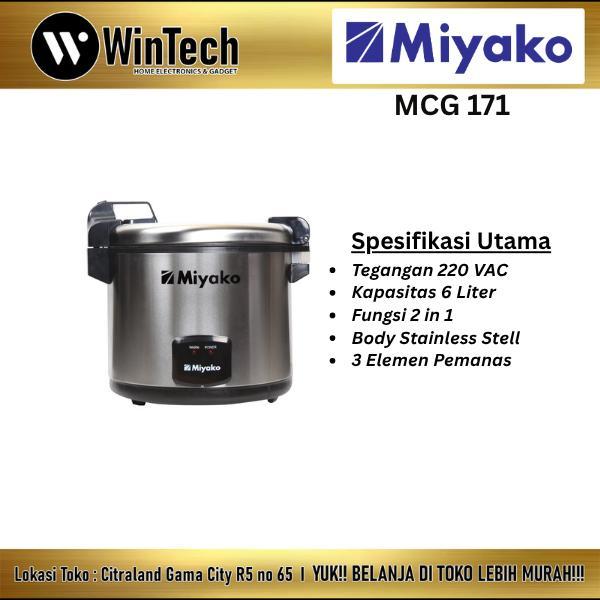 MIYAKO MAGIC COM JUMBO 6 LITER MIYAKO MCG 171 RICE COOKER STAINLESS