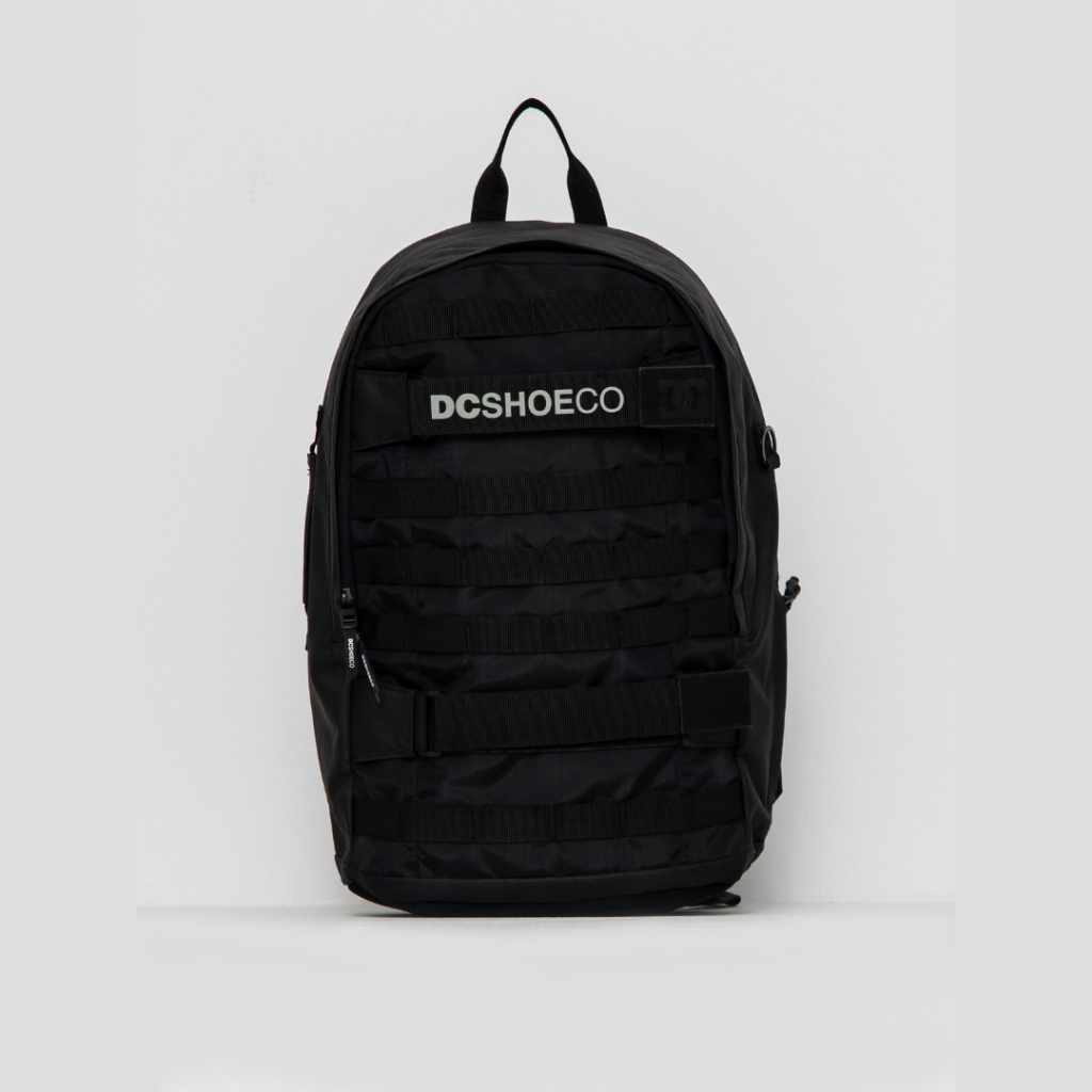 DC Shoes Original Tas Ransel Skate Alpha Backpack KVJ0 Bahan Polyester Warna Hitam 23L