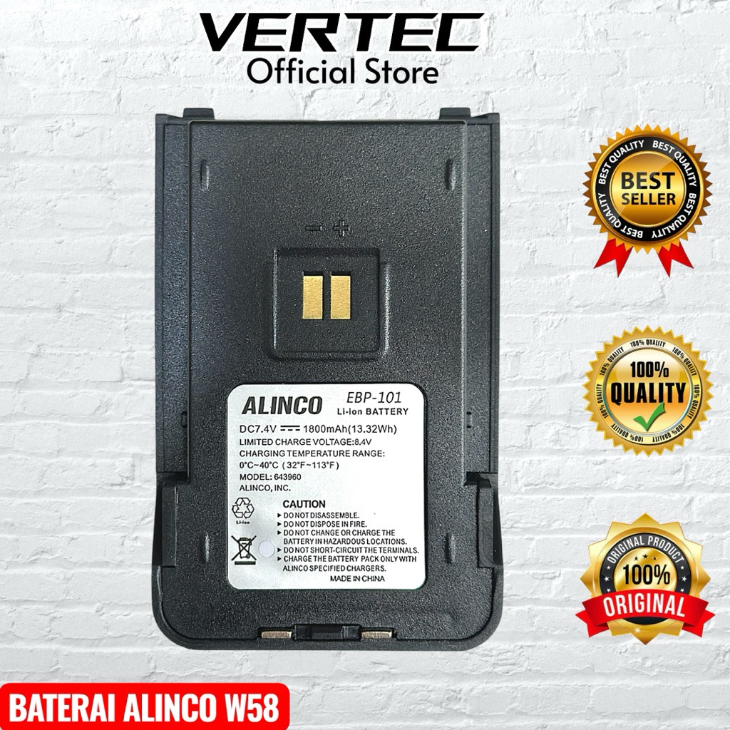 Baterai HT Alinco DJ-W58 EBP-101 DJ-W18 DJW58 DJW18 Battery EBP101